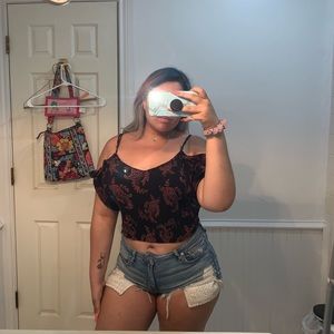 Off the shoulder crop top